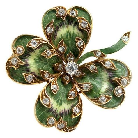 cartier shamrock brooch|Cartier Shamrock Brooch .